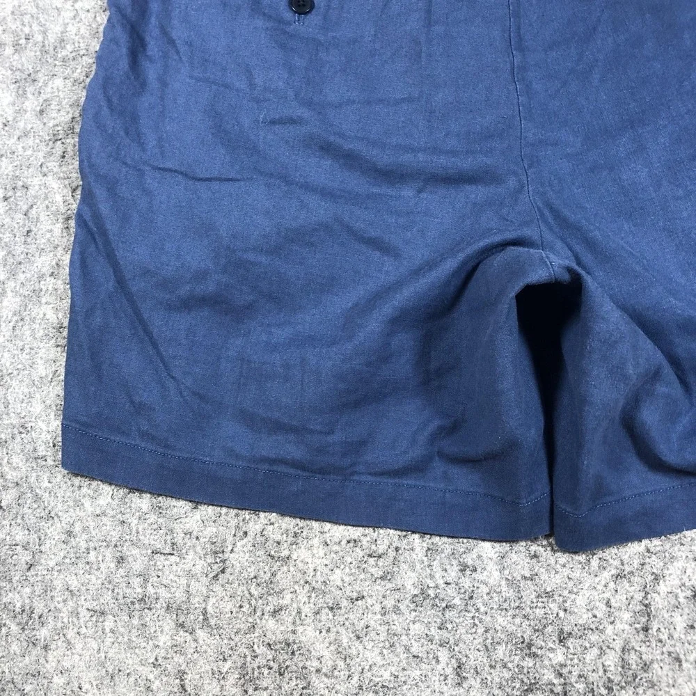 Banana Republic Shorts Mens 40 Blue Linen Blend Chino 7 Inch Casual Summer